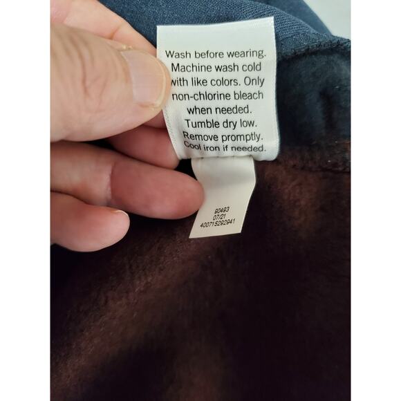 Men’s Supersoft Sweater Fleece Pullover – Burgundy & Navy – Size XL – NWT - Picture 10 of 11